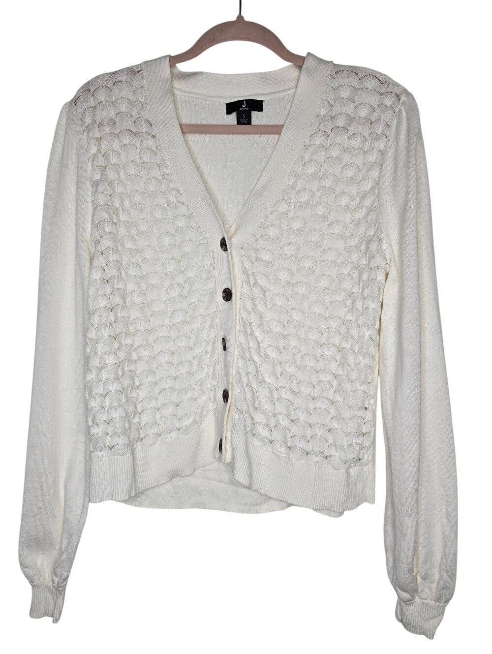 J Jason Wu Pointelle Sweater Cardigan - Picture 3 of 6